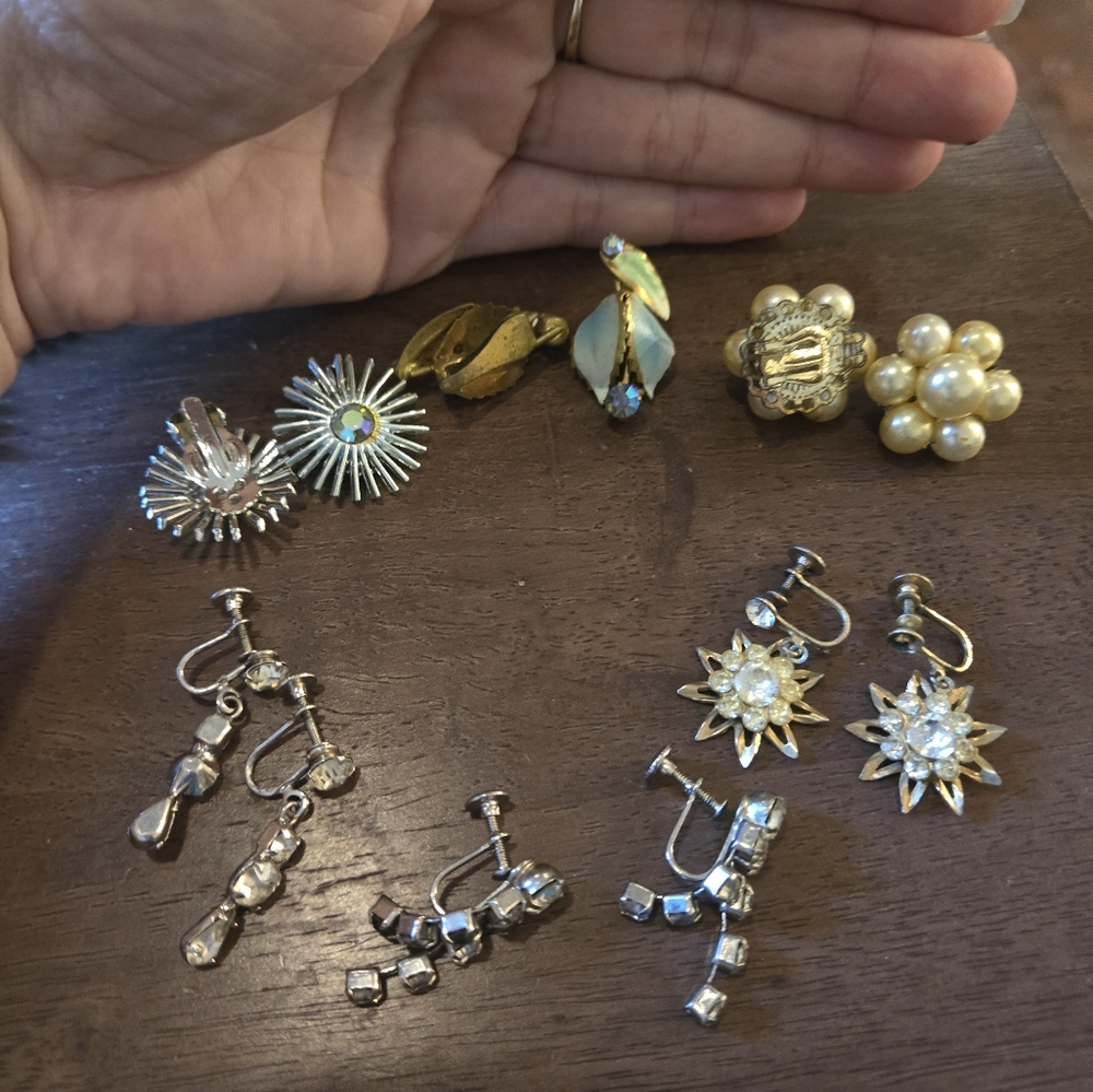6 Pairs of Vintage Earrings